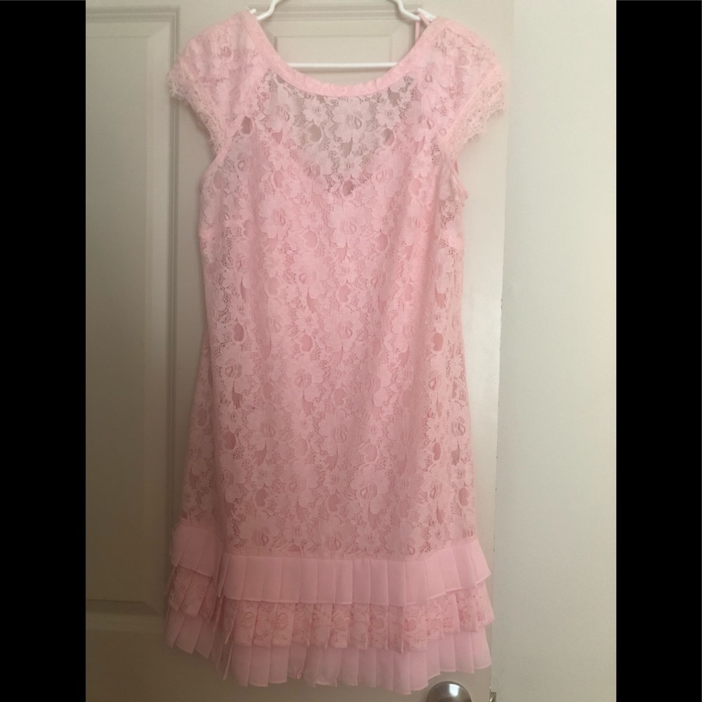 Baby Pink Lace Dress